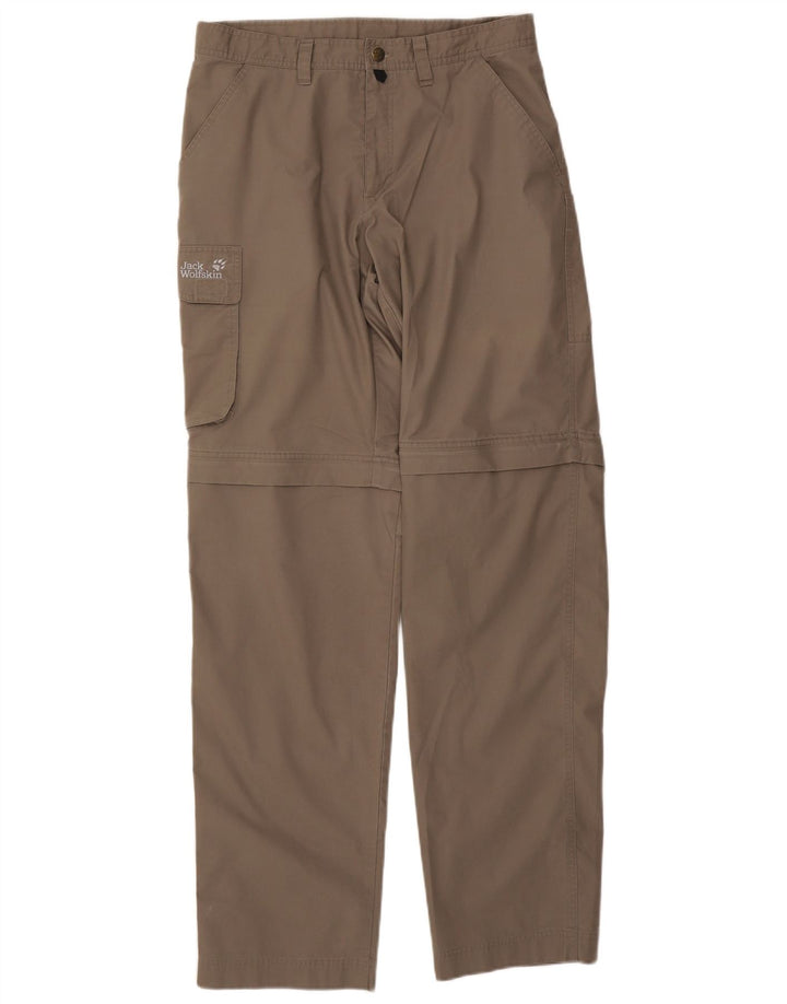 Pantaloni cargo dritti da uomo Jack Wolfskin W32 L34 poliestere grigio