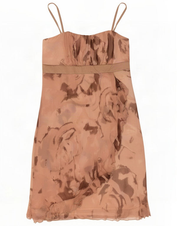 Principles Womens Sundress UK 16 Large Brown Floral