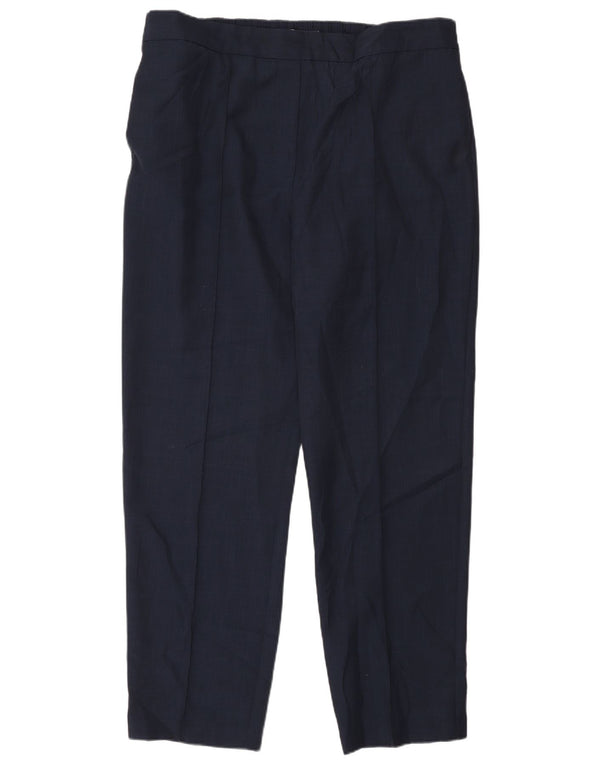Pantaloni chino dritti da donna Marks & Spencer UK 18 XL W36 L30 Blu navy