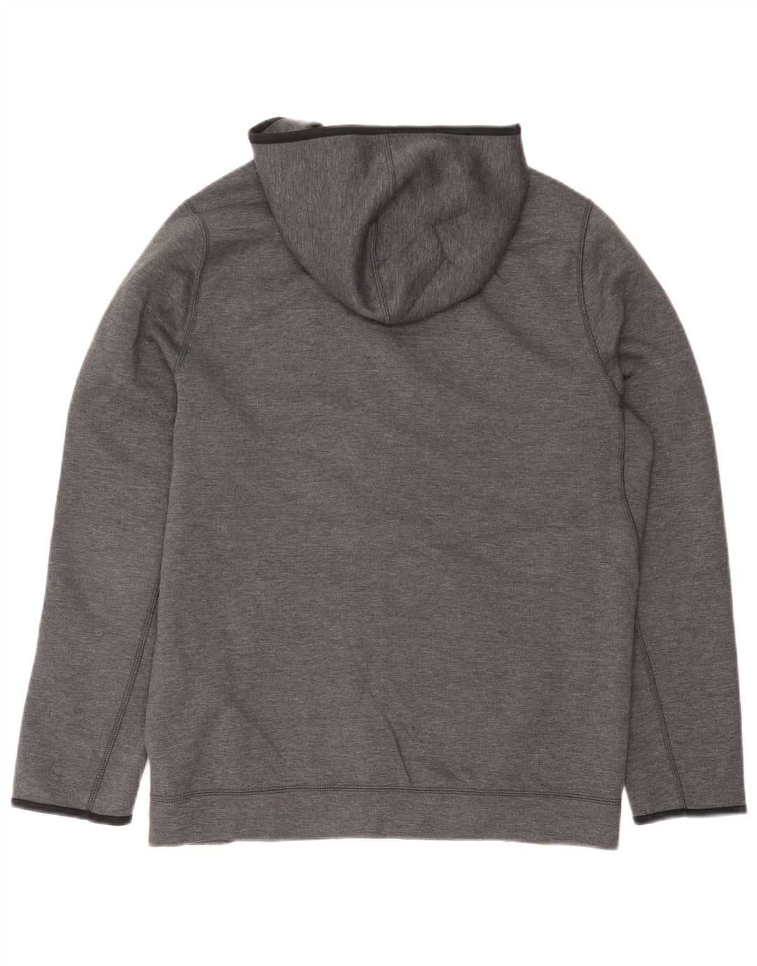 Maglione con cappuccio e zip da uomo REEBOK in poliestere grigio medio