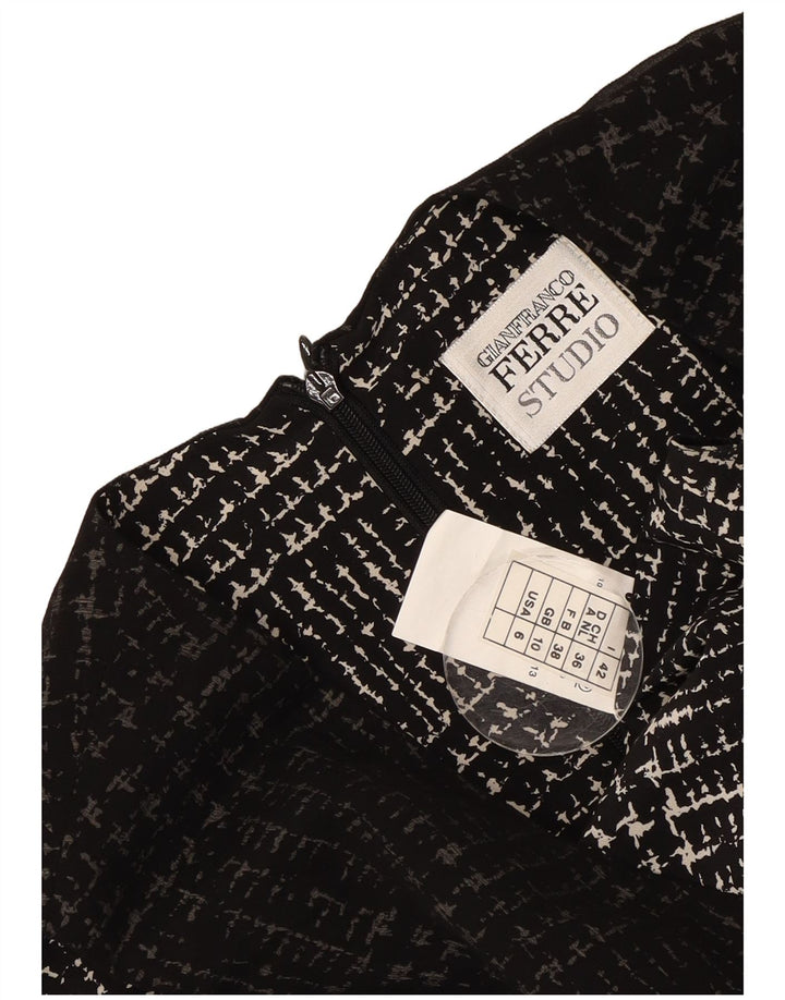 Abito tubino da donna Gianfranco Ferre UK 10 piccolo pied de poule nero