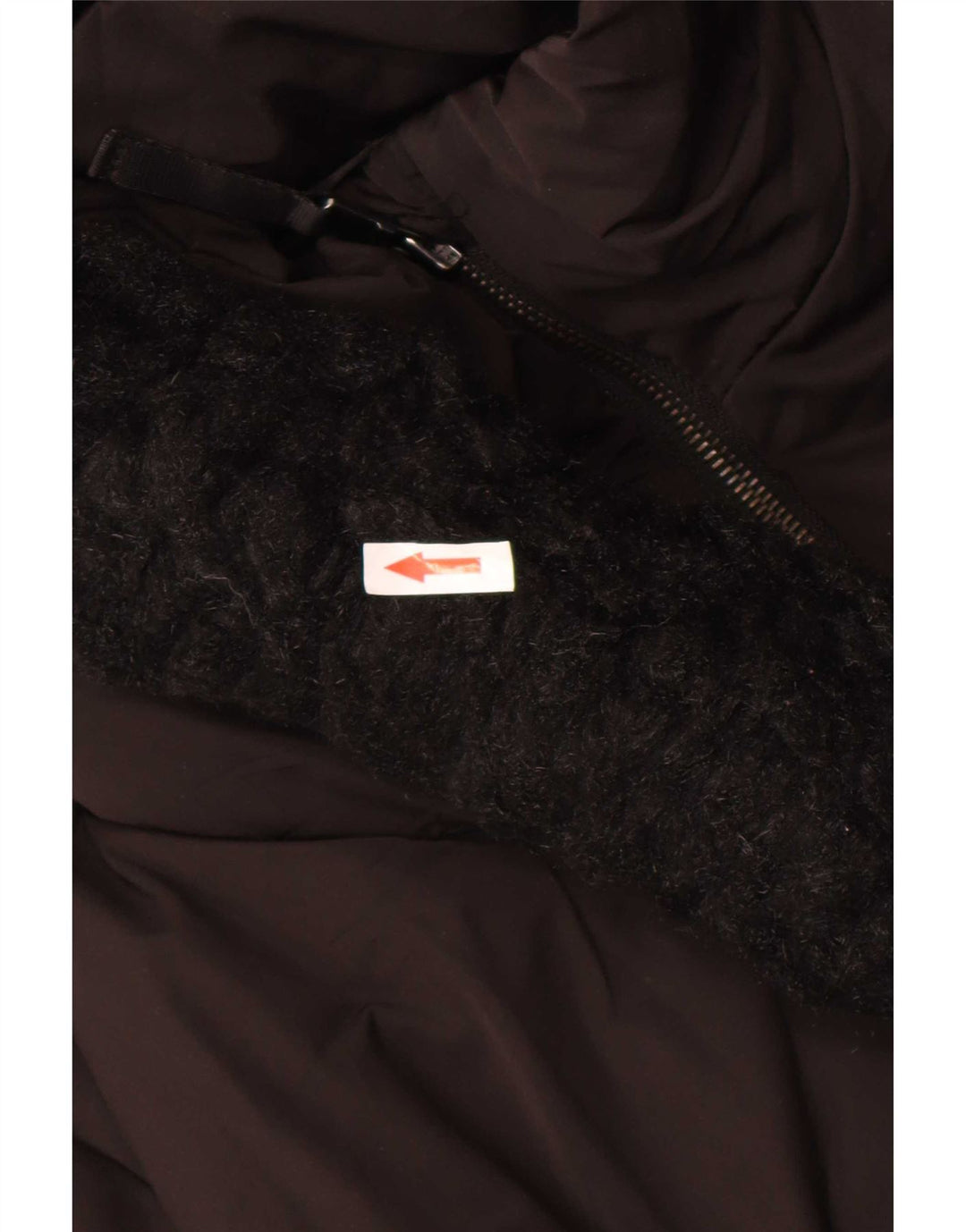 Cappotto imbottito con cappuccio da donna Zara UK 10 piccolo poliestere nero