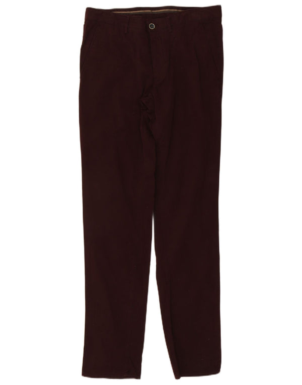 Pantaloni chino slim da uomo Massimo Dutti W32 L33 cotone bordeaux