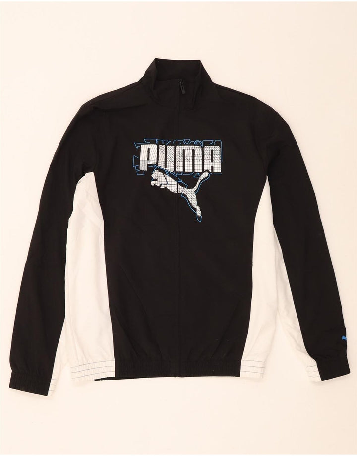 Giacca da tuta grafica da ragazzo Puma 15-16 anni Colorblock nera