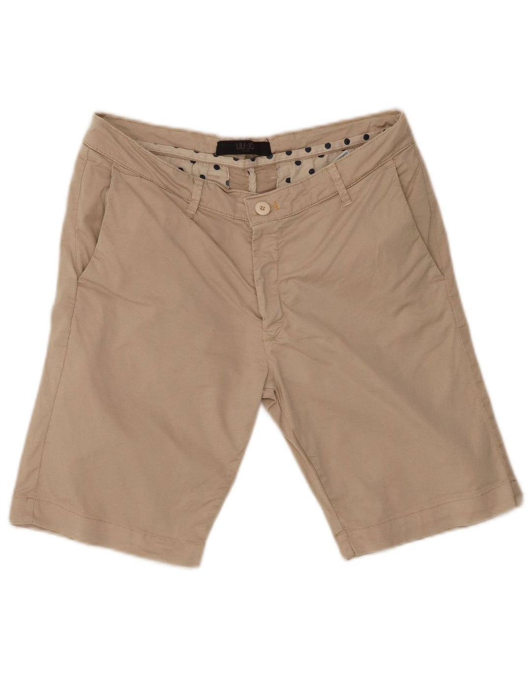 LIU JO Mens Chino Shorts IT 46 Small W30  Beige Cotton