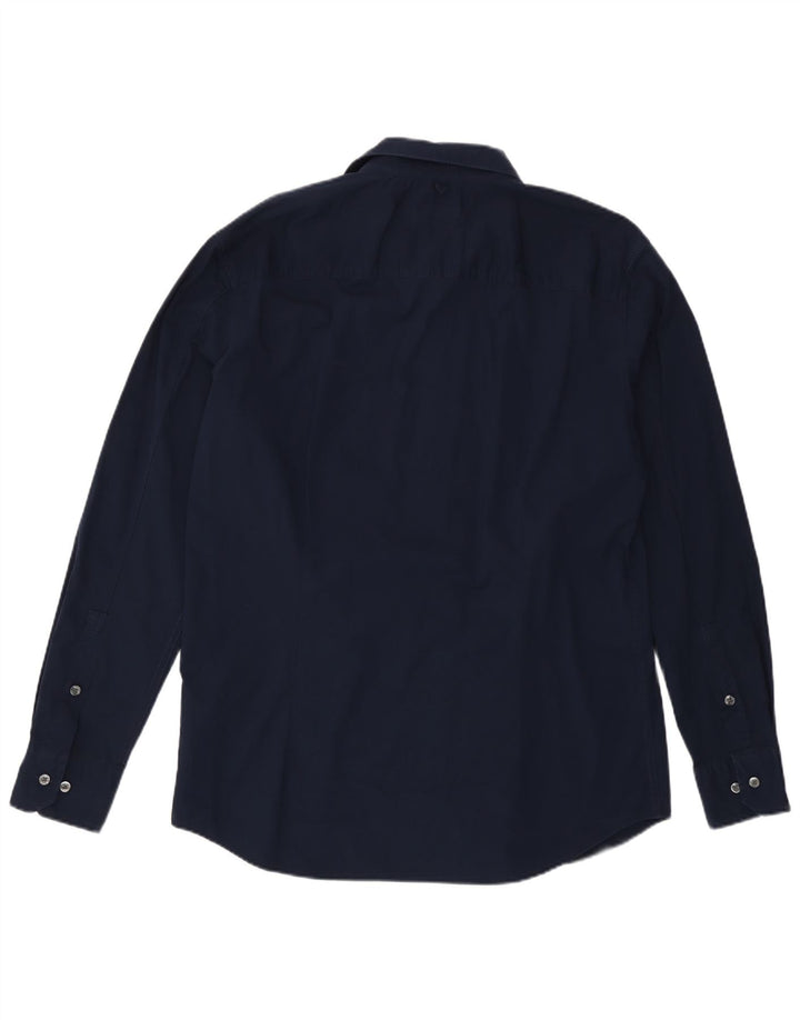 Camicia slim fit da uomo Tommy Hilfiger XL in cotone blu navy