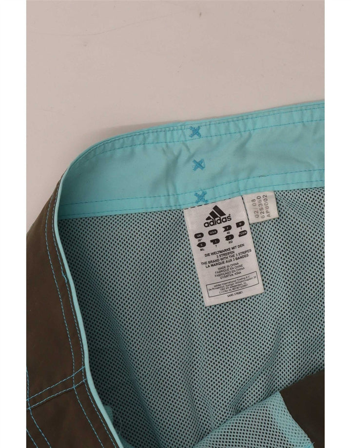 Pantaloncini da bagno grafici da uomo Adidas grandi in poliestere kaki