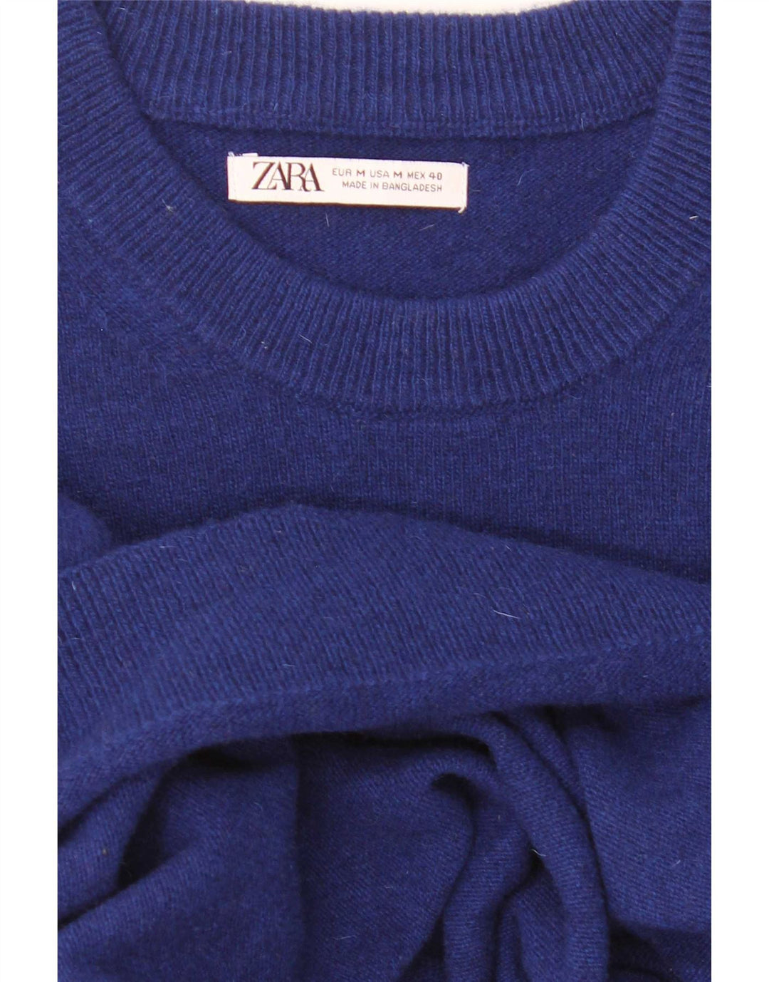 Maglione maglione girocollo da uomo Zara blu medio