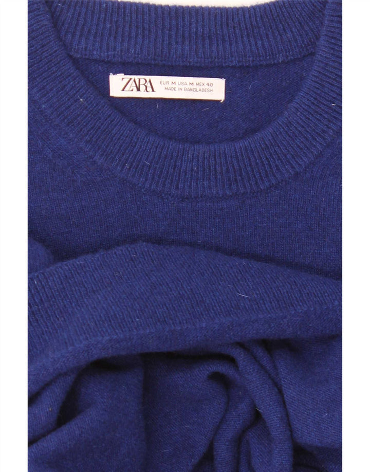 Maglione maglione girocollo da uomo Zara blu medio