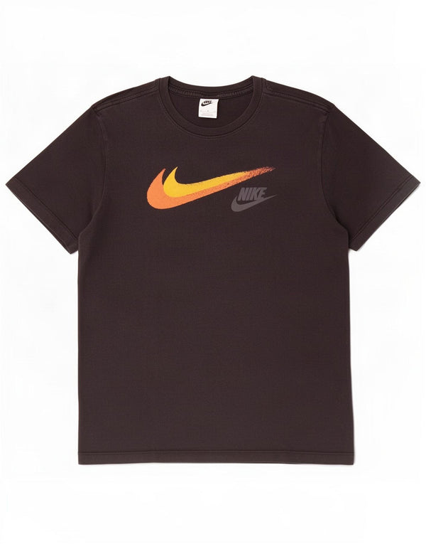 Nike Mens Graphic T-Shirt Top Medium Black Cotton