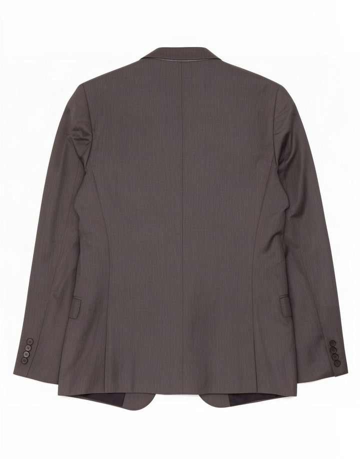 Giacca blazer a 2 bottoni da uomo Zara EU 48 poliestere grigio medio