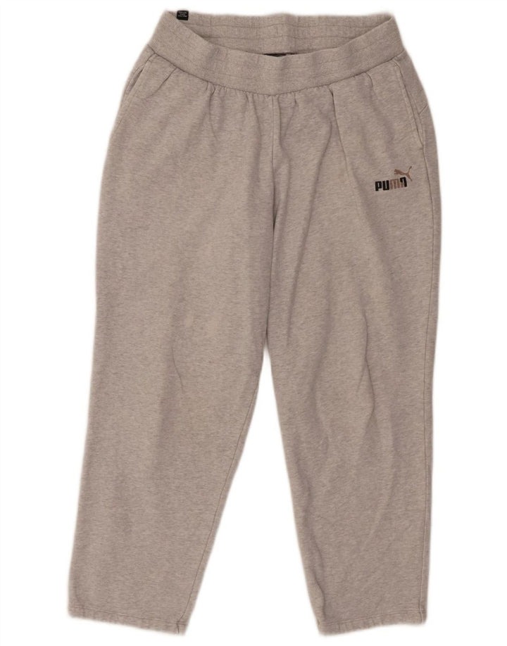 PUMA Boys Tracksuit Trousers 11-12 Years Large Grey Cotton