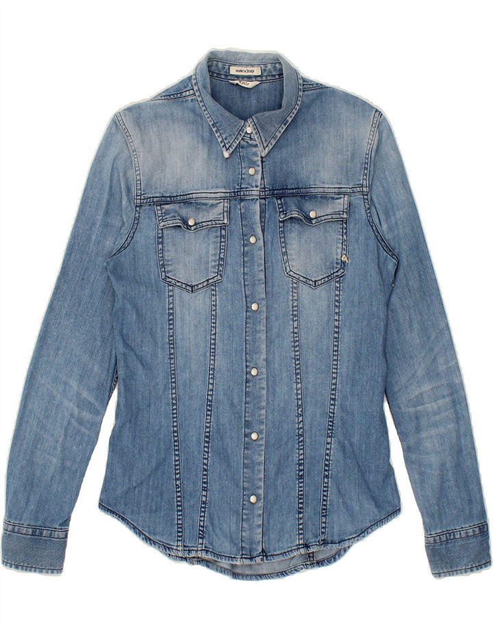 CYCLE Womens Denim Shirt UK 10 Small Blue Cotton Vintage Cycle and Second-Hand Cycle from Messina Hembry 