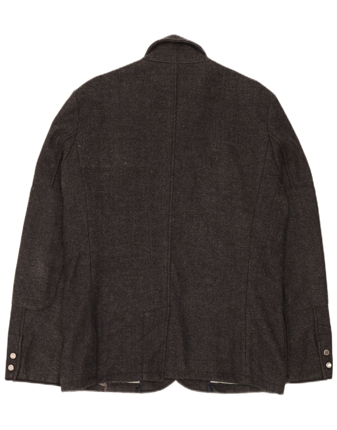 Giacca utility da uomo Zara UK 40 Large in lana a spina di pesce grigia