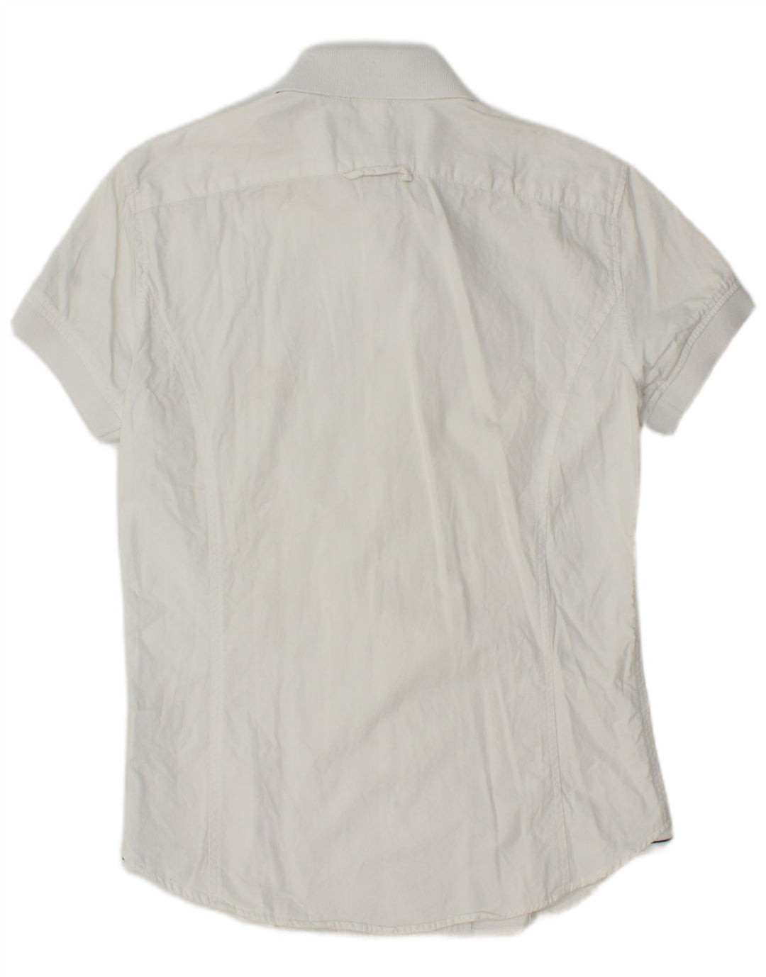 Camicia Armani Jeans Uomo Manica Corta Piccola in Cotone Bianco