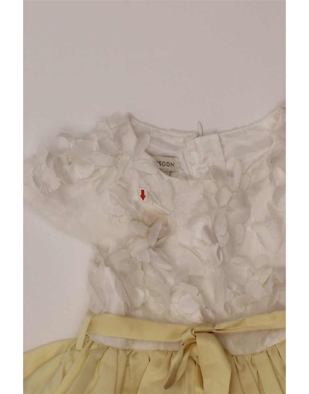 Abito a trapezio per ragazze Monsoon 2-3 anni Poliestere color block giallo