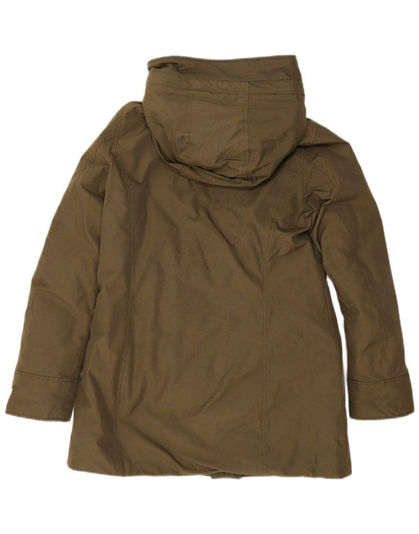 Giacca Parka con cappuccio da donna Woolrich UK 14 cotone kaki medio