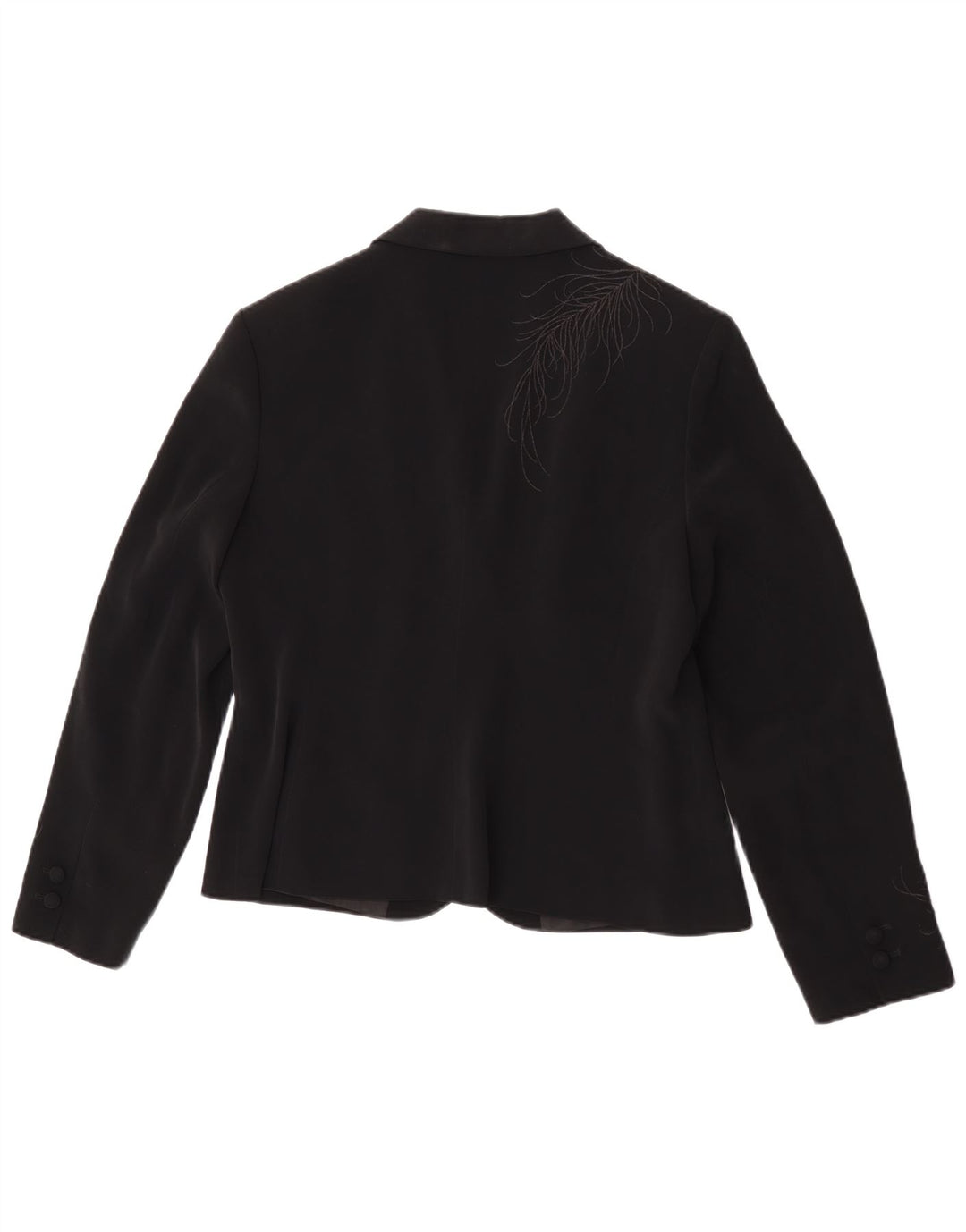 Giacca blazer da donna a 1 bottone Laura Ashley UK 16 grande floreale nero