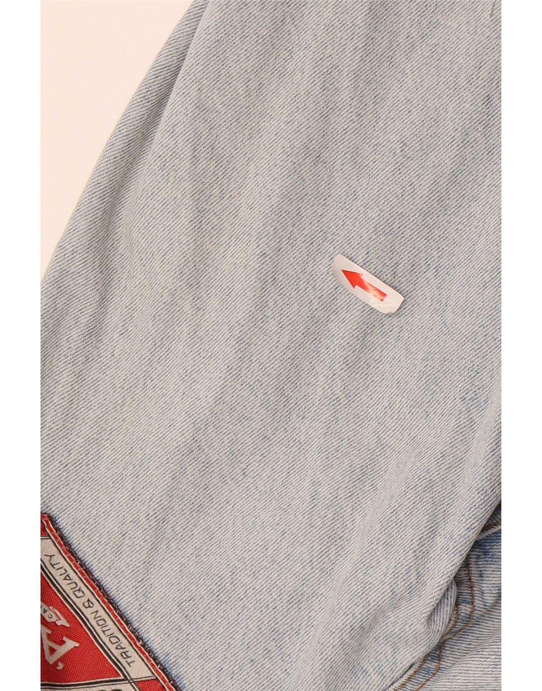 Giacca in denim grafico da uomo Compagnie Canadienne UK 38 Blu medio