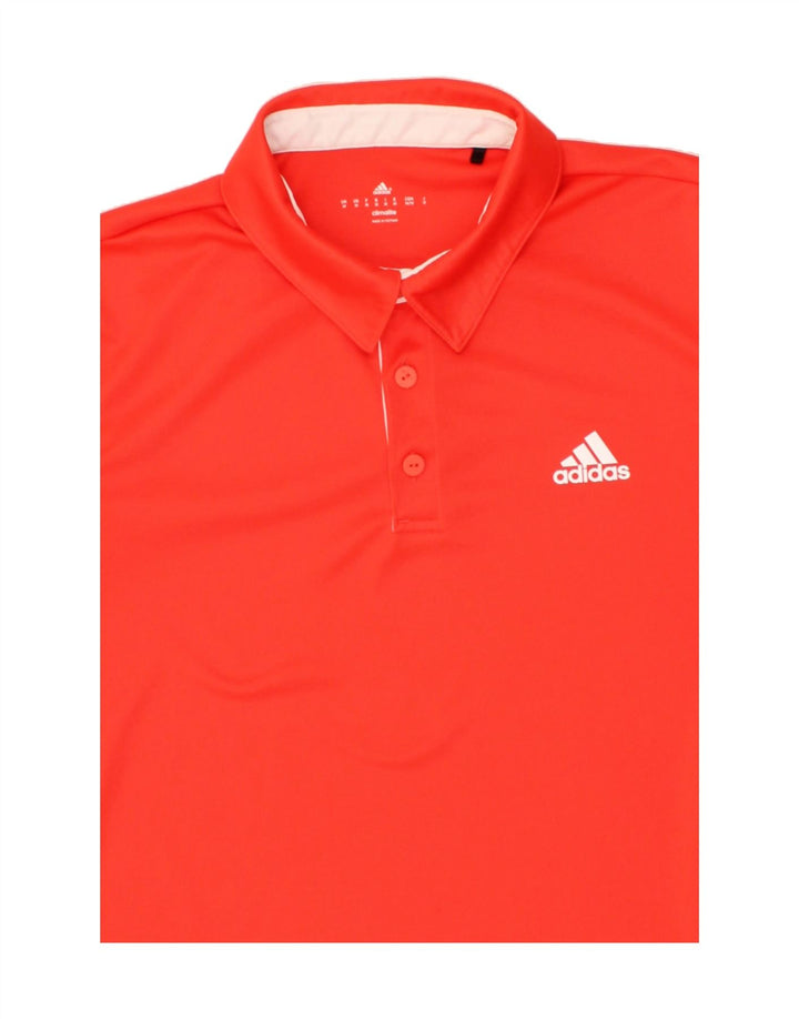ADIDAS Mens Climalite Polo Shirt Medium Red Polyester Vintage Adidas and Second-Hand Adidas from Messina Hembry 