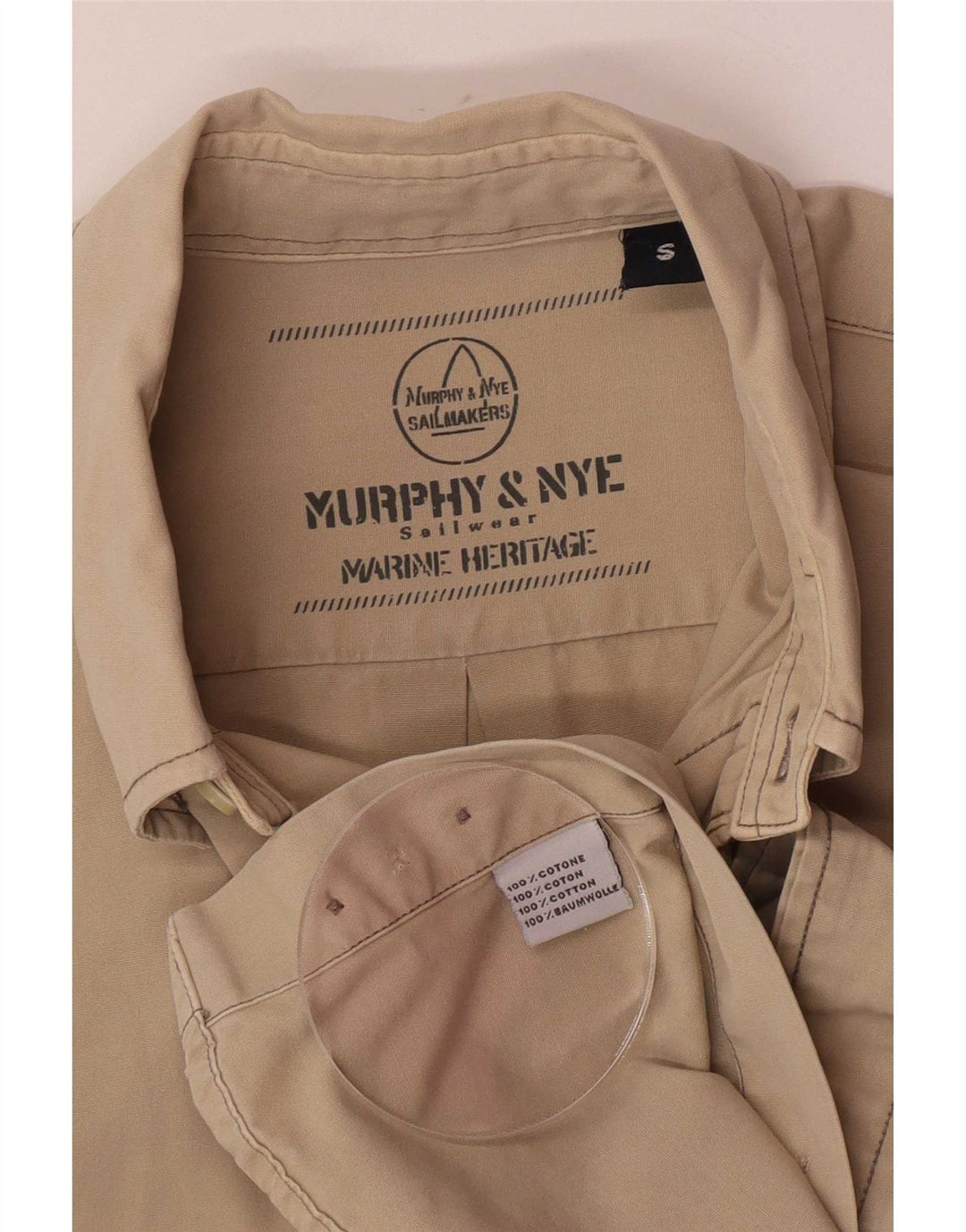 Camicia da uomo Murphy & Nye piccola in cotone beige
