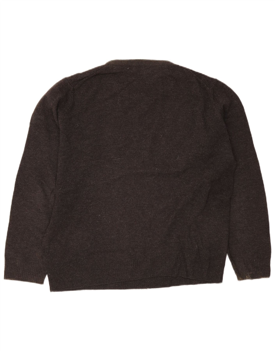 Maglione da uomo girocollo James Pringle in lana d'agnello nera media