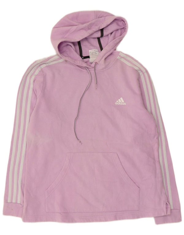 Felpa con cappuccio da donna Adidas UK 16/18 grande cotone viola