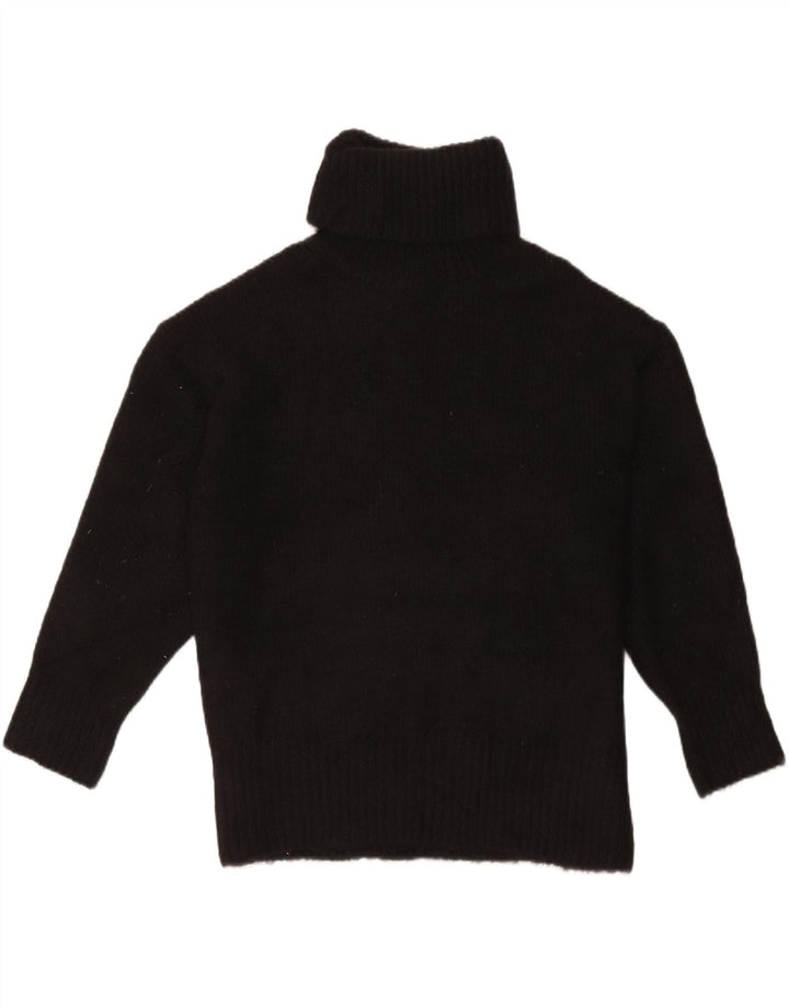 Maglione maglione oversize con collo alto da donna Zara UK 14 acrilico nero medio