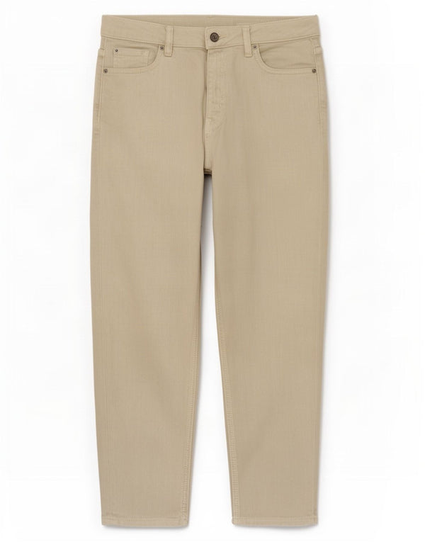 Jeans affusolati Mom Crop da donna Marks & Spencer UK 14 Large W30 L26 Beige