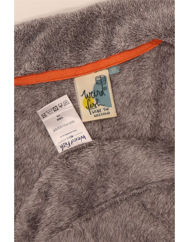 Giacca in pile da donna Weird Fish UK 10 Small Poliestere grigio