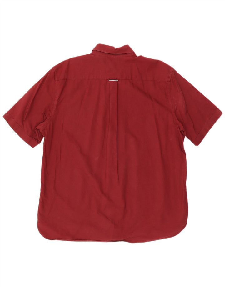 Camicia a maniche corte da uomo Fred Perry XL in cotone marrone