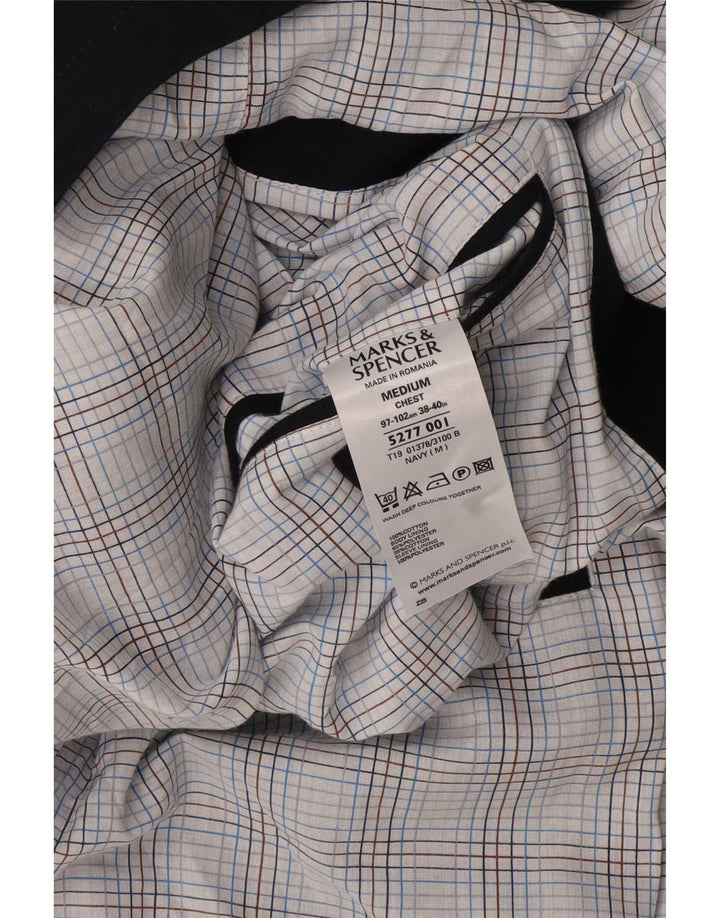 Giacca blazer a 2 bottoni da uomo Marks & Spencer UK 38/40 medio blu navy