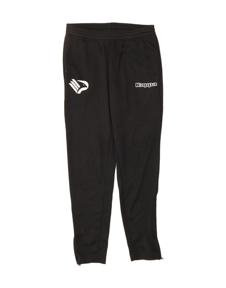 KAPPA Womens Graphic Full Tracksuit UK 12 Medium  Black Polyester Vintage Kappa and Second-Hand Kappa from Messina Hembry 