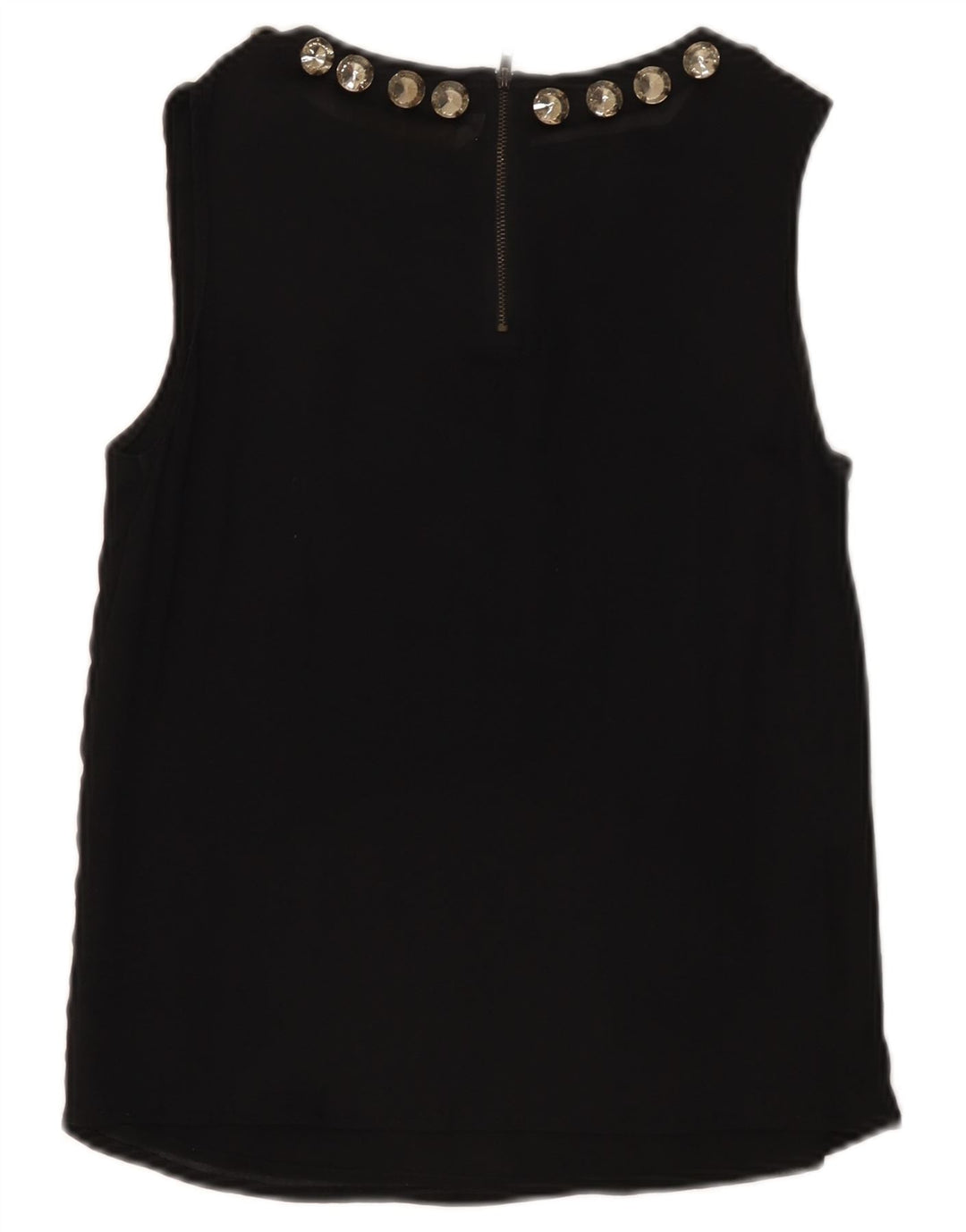 Top senza maniche in camicetta da donna Zara UK 6 XS Nero