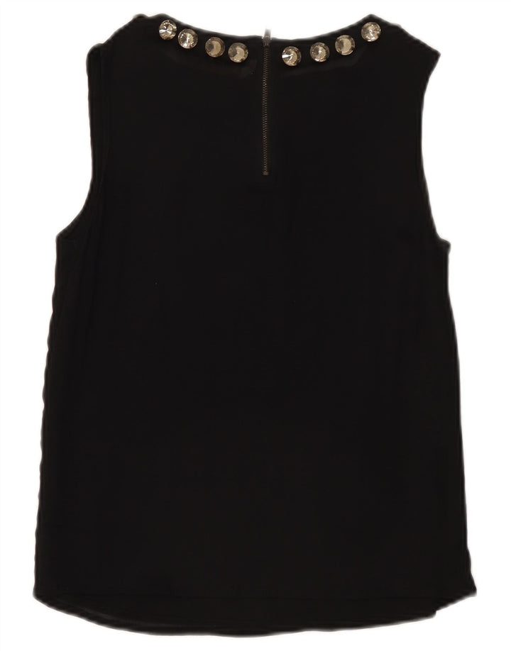 Top senza maniche in camicetta da donna Zara UK 6 XS Nero