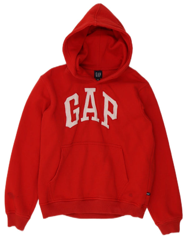 Maglione con cappuccio grafico da donna vestibilità ampia Gap UK 6 XS rosso cotone
