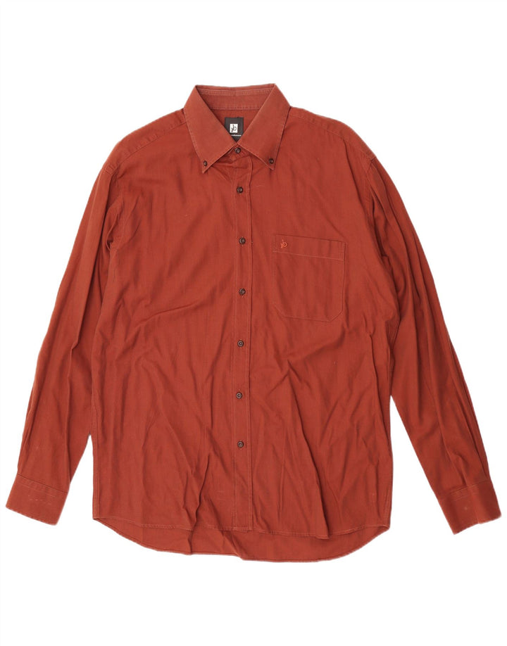 Camicia da uomo Roccobarocco taglia 16 1/2 42 grande cotone marrone