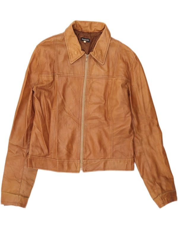 Giacca in pelle da uomo Nadine UK 40 grande in pelle marrone