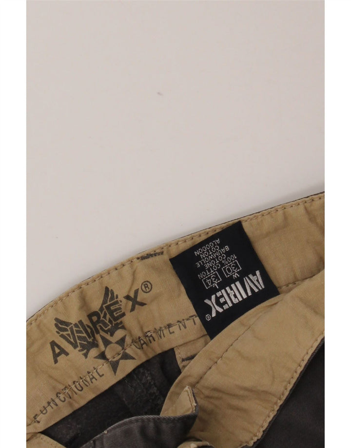 Pantaloni chino slim da uomo Avirex W30 L34 cotone grigio