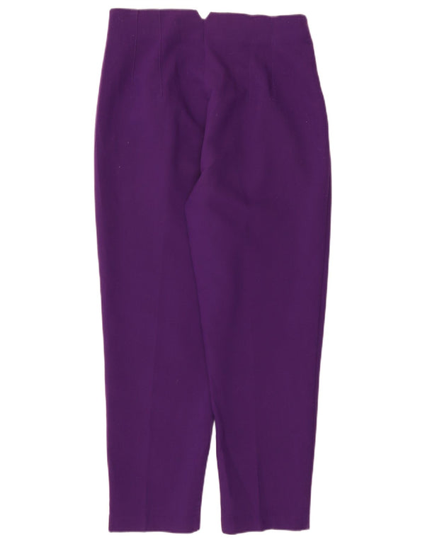 Pantaloni corti affusolati da donna Zara grandi W30 L26 poliestere viola