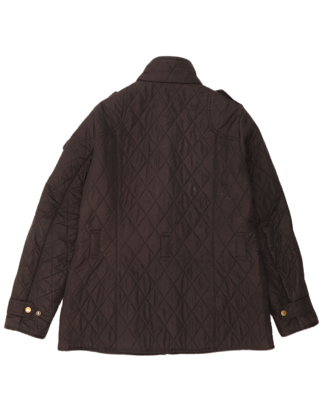 Giacca trapuntata militare da donna Barbour UK 14 grande poliestere nero