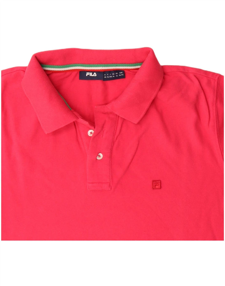 Polo da uomo FILA XL in cotone rosa