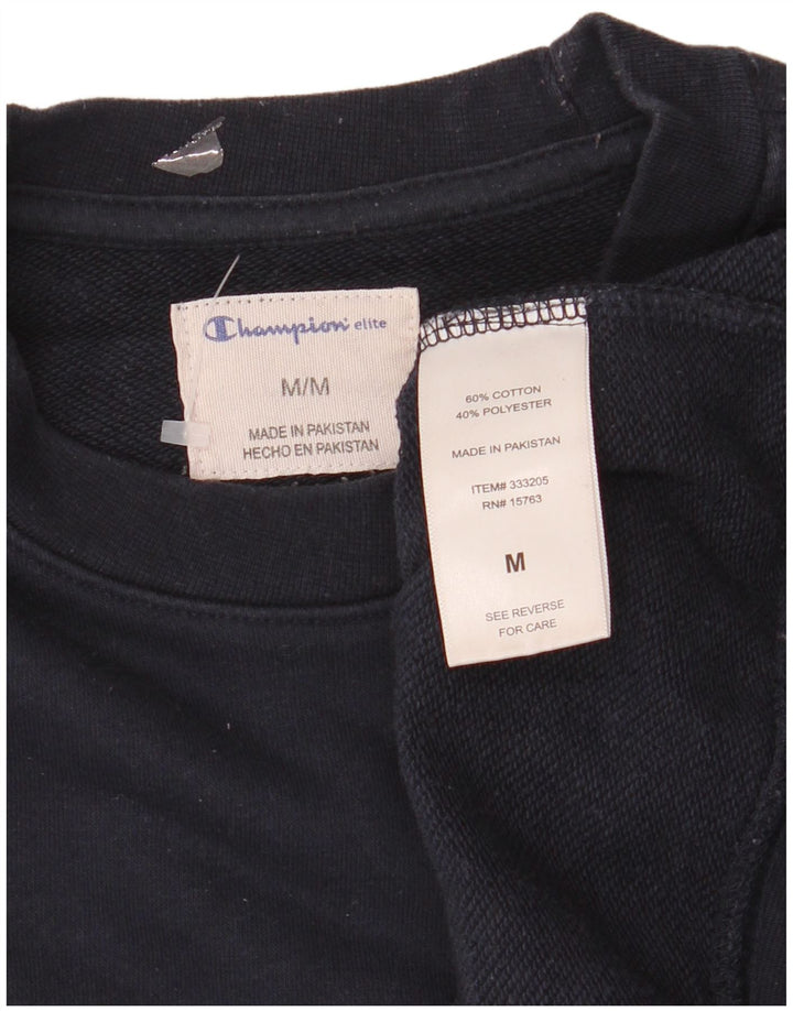 Felpa grafica Champion Elite da uomo, maglione, cotone nero medio