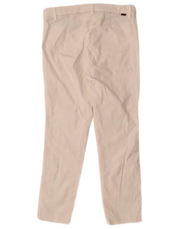 Pantaloni Cropped Kappa Donna IT 38 XS W28 L24 Cotone Bianco
