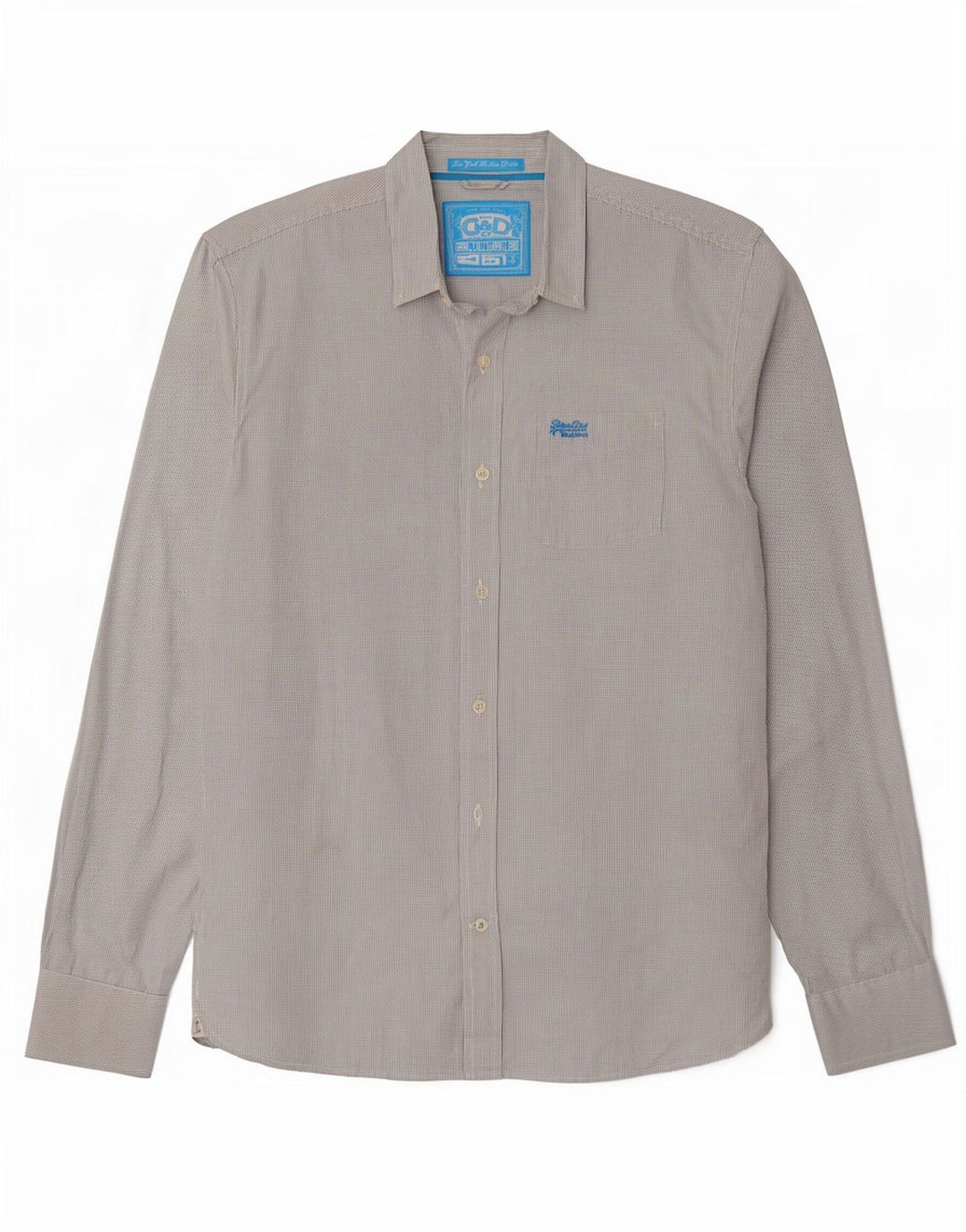 Camicia da uomo Superdry 2XL cotone a quadretti bianco