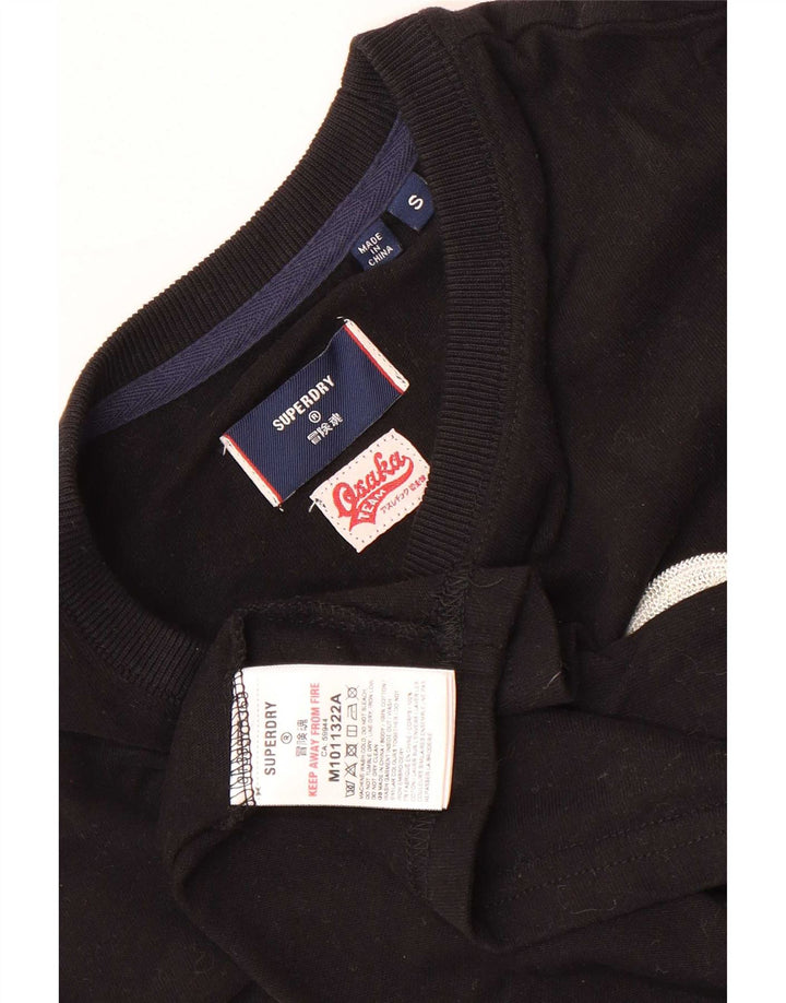 T-shirt grafica da uomo Superdry Top Small in cotone nero