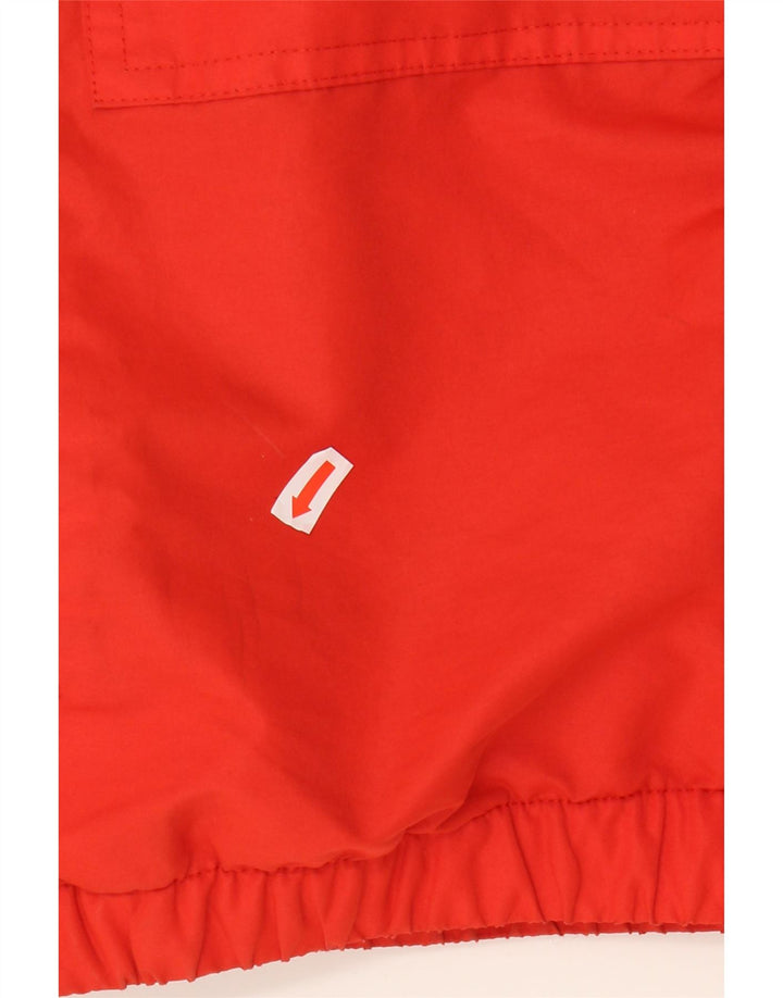 ELLESSE Womens Hooded Graphic Anorak Jacket UK 8 Small Red Polyester