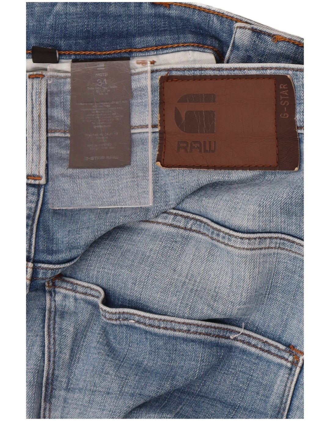 Pantaloncini di jeans da uomo G-Star W34 grande cotone blu