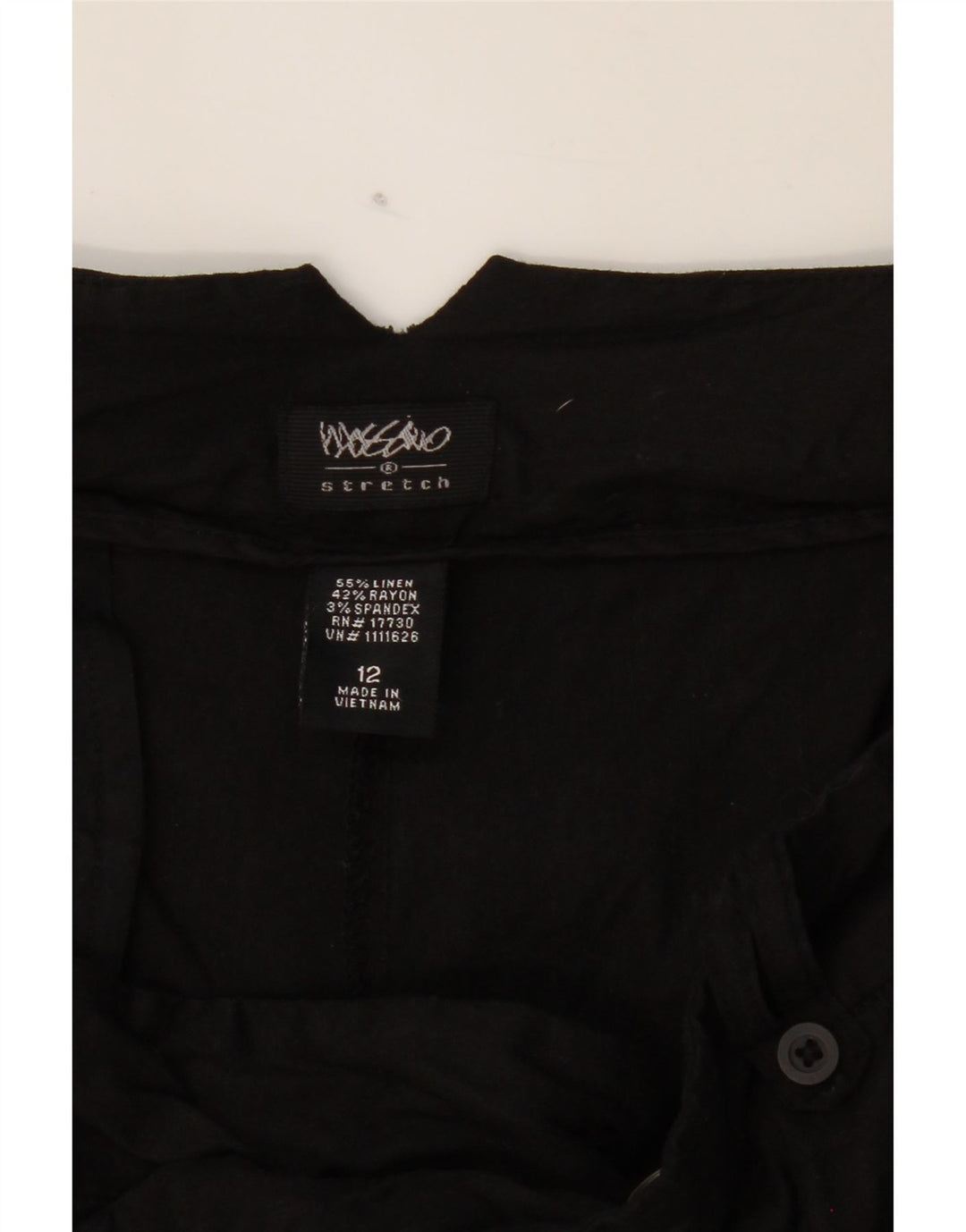MOSSIMO Womens Chino Shorts US 12 Large W32  Black Linen Vintage Mossimo and Second-Hand Mossimo from Messina Hembry 