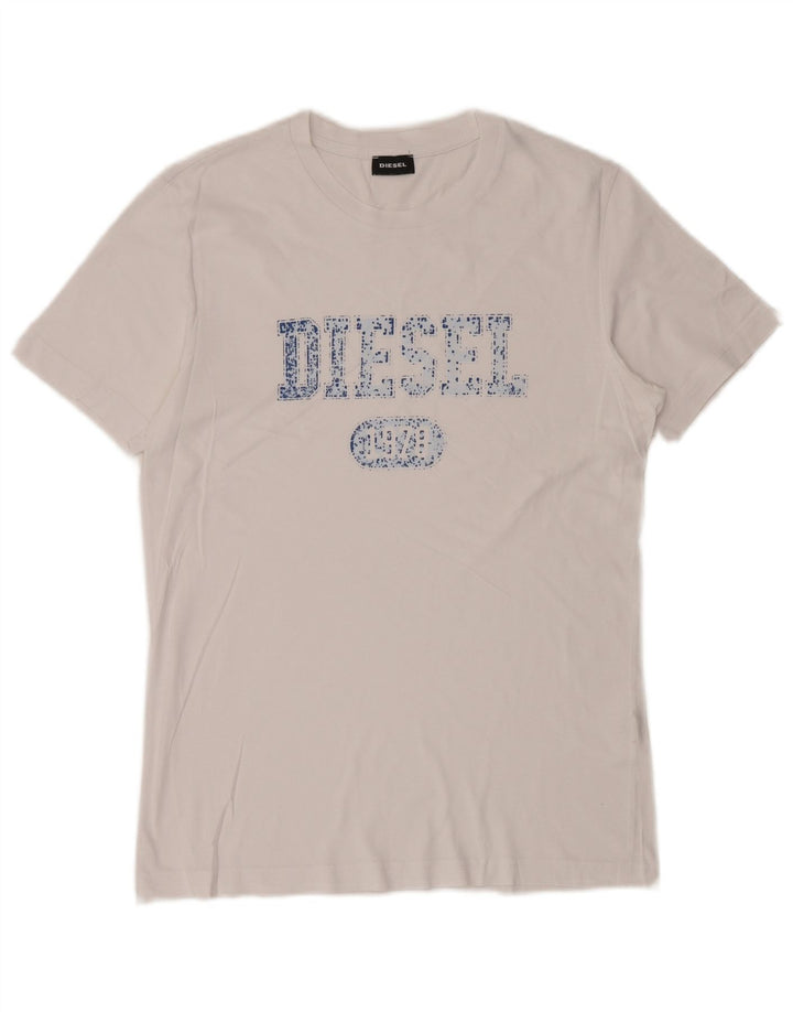 T-shirt grafica da uomo Diesel Top bianca media